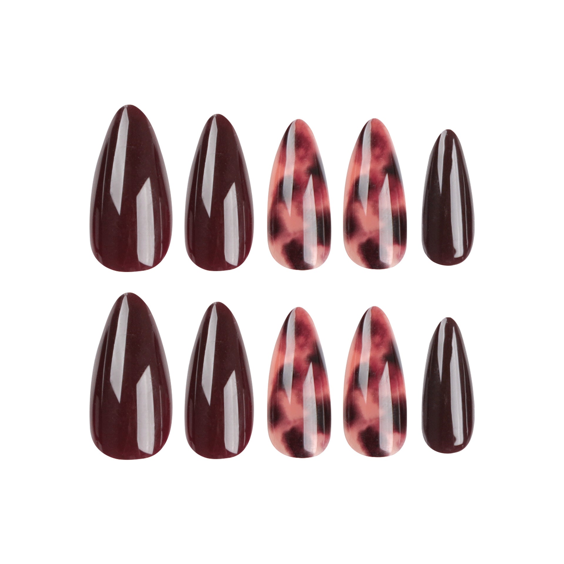 Simple French Wearable False Nails Almond Colorful Stripes Colorblock Design Manicure Fake Nails Line Full Cover Press On Nail