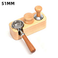 Coffee Press Holder Wooden Filler Seat Coffee Machine Supporting Utensils Press Pad Handle Support Frame Press Powder Tools