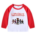Children's cotton cartoon shoulder T-shirt round neck