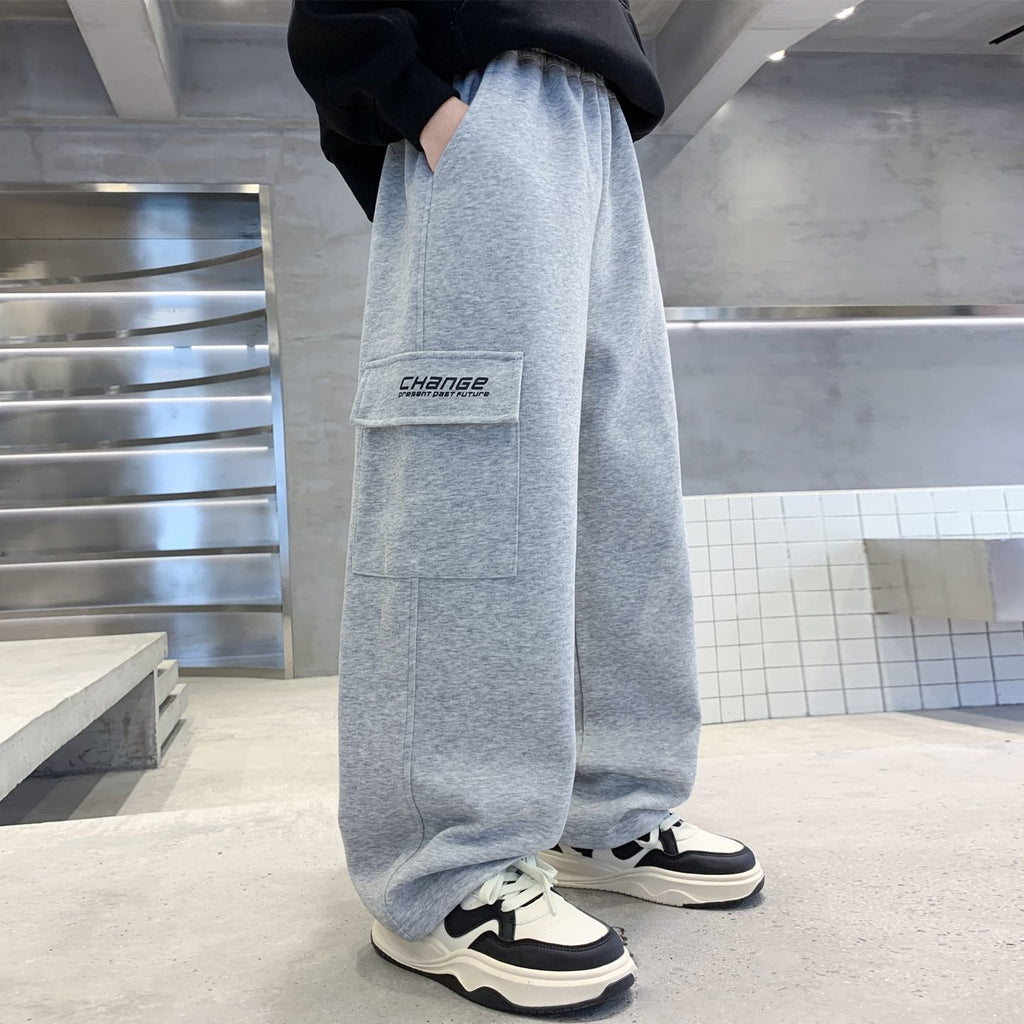 Casual Cargo Pants for Boys,Mid to Large Size, Sporty Style, Comfortable Sweatpants