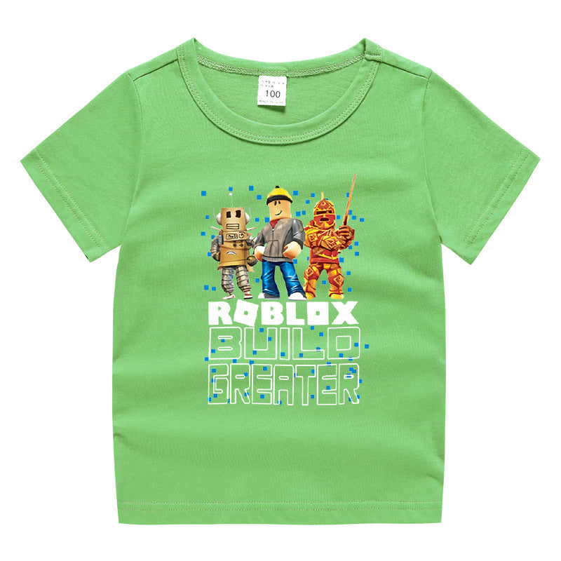 Children's summer short sleeved T-shirt