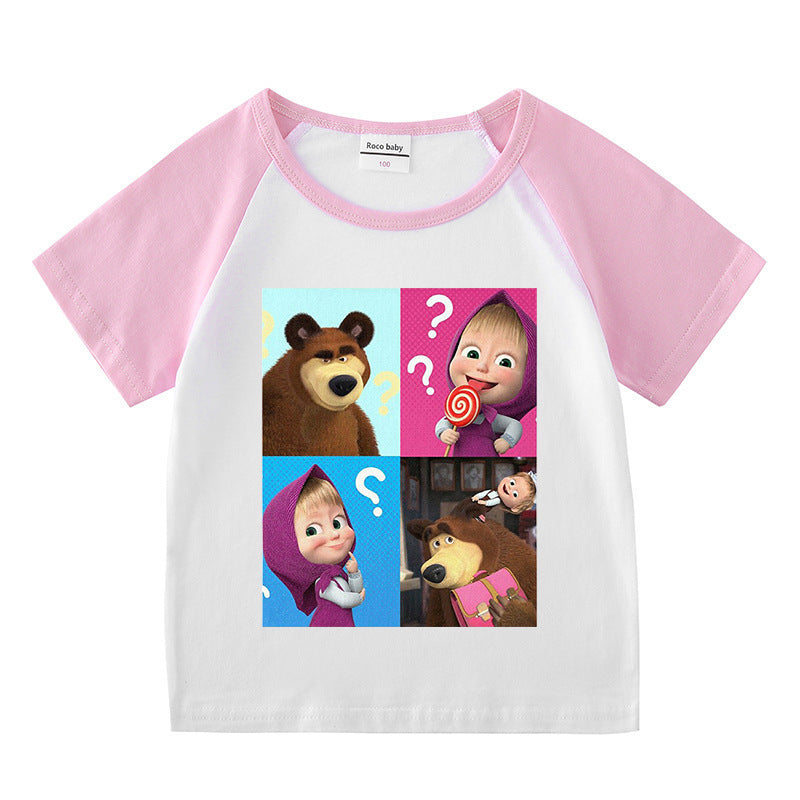 Children's summer short sleeved T-shirt