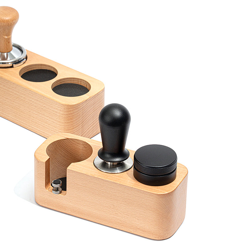 Coffee Press Holder Wooden Filler Seat Coffee Machine Supporting Utensils Press Pad Handle Support Frame Press Powder Tools