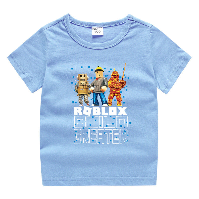 Children's summer short sleeved T-shirt