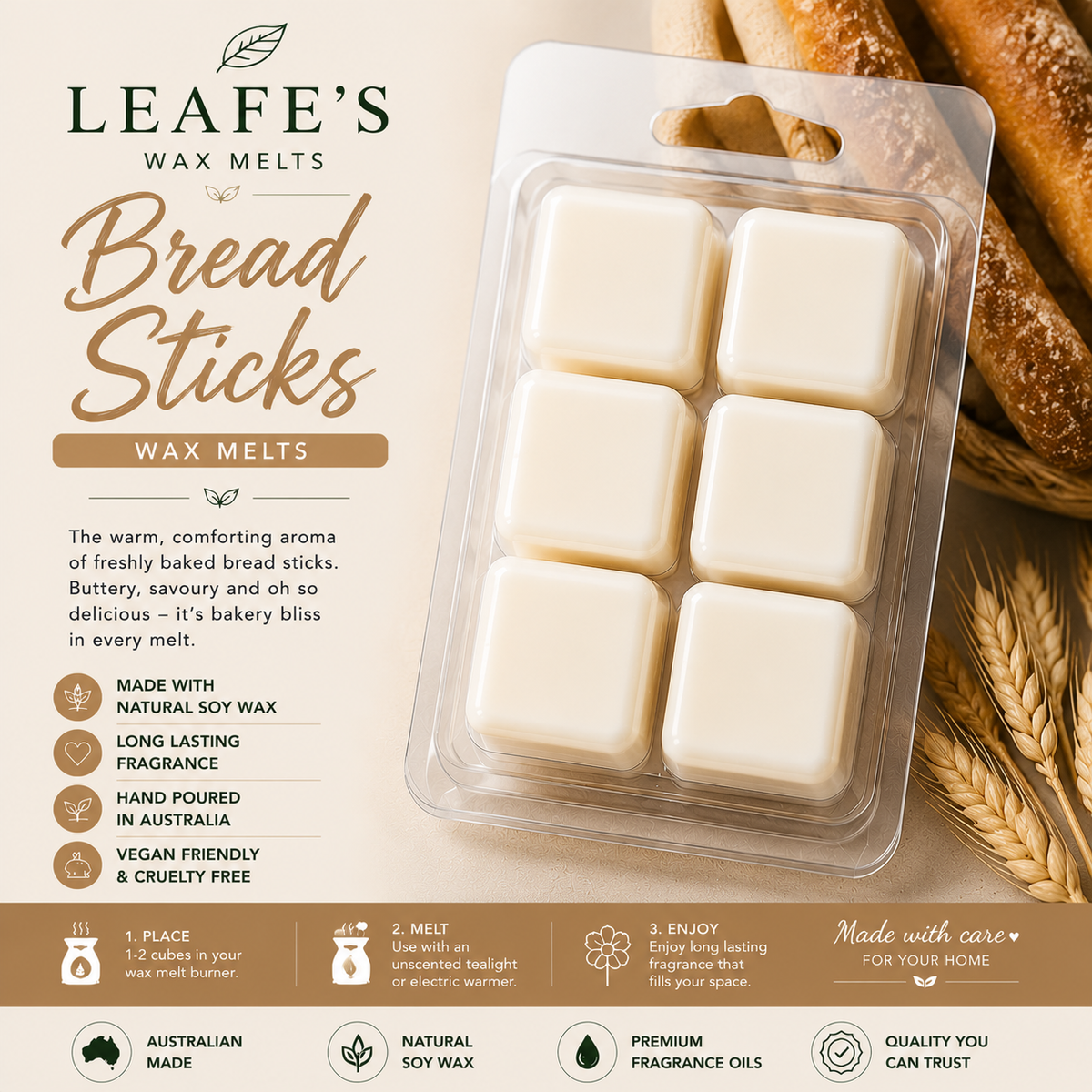 LEAFE'S Bread Sticks - WAX MELTS