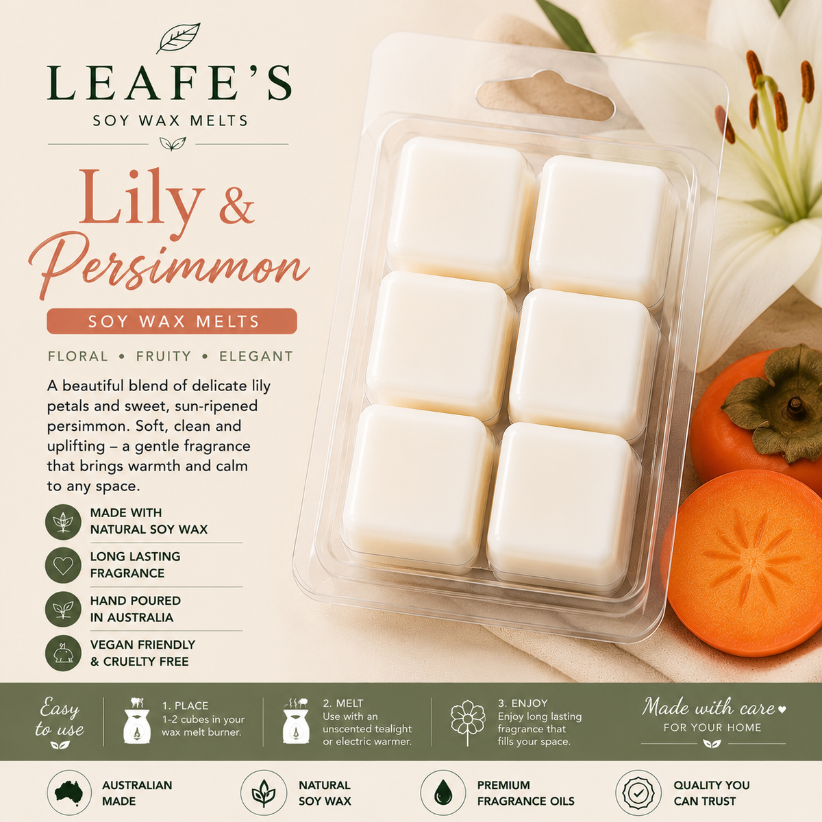 Lily & Persimmon - soy wax melts