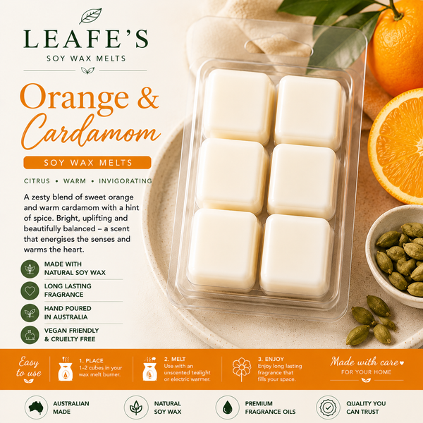Orange & Cardamom - soy wax melts