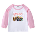 Children's T-shirt with round neck cartoon long sleeves