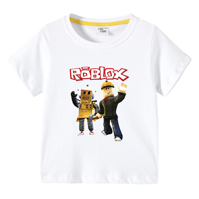 Children's summer clothing short sleeved T-shirt for boys