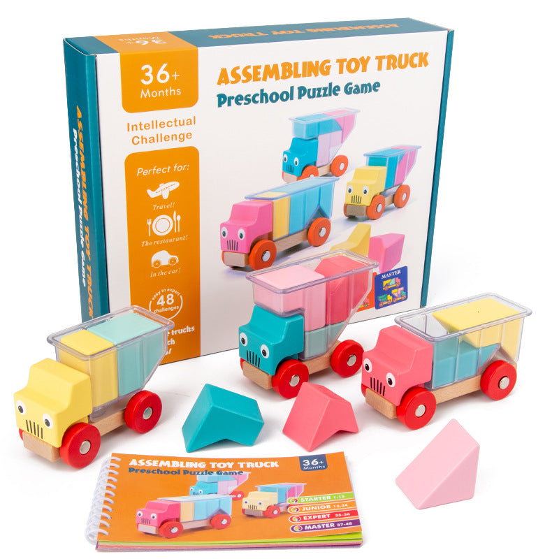 Truck Building Blocks Car Educational Toys Parent-Child Interaction Motherland Version Board Game Space Sense Logical Thinking Training