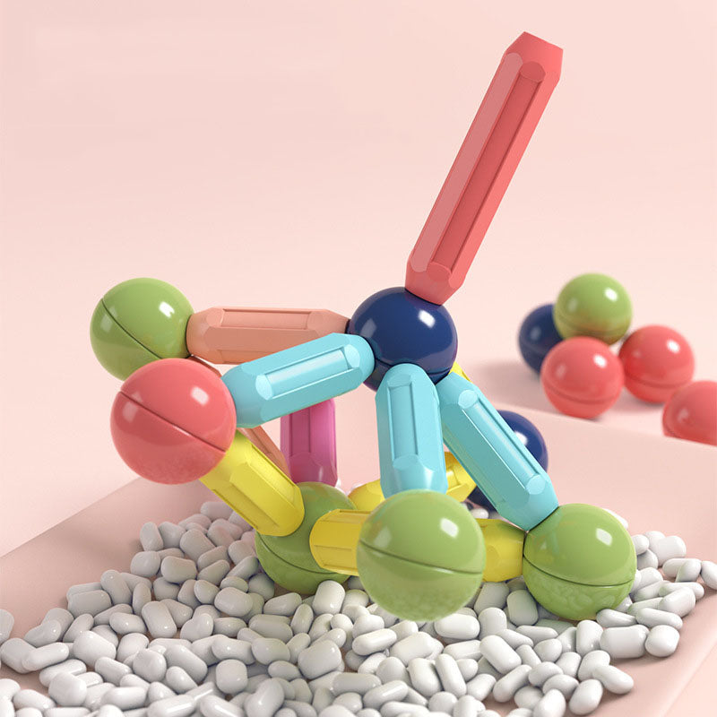 Early Childhood Education, Kindergarten Creative And Ever Changing Color Magnetic Rods Children's Assembling Building Blocks Educational Toys