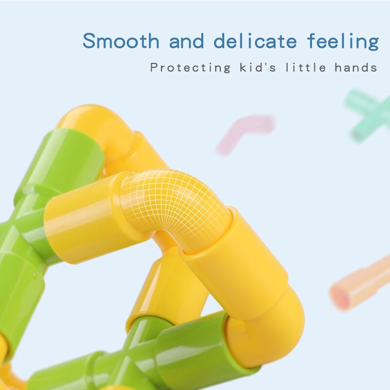 DIY Water Pipe Building Blocks Toys Enlightening Pipeline Tunnel Construction Educational STEM Designer Toys For Children Brick