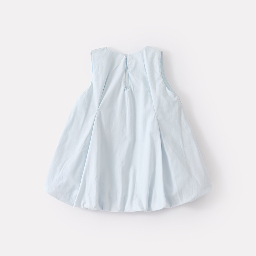 Baby Girl Sweet Cute Bubble Dress, Casual Versatile Bow Backless Sundress