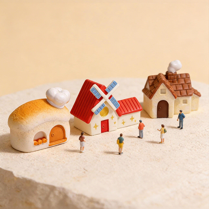 Miniature Landscape Creative Simulation Cartoon Castle House Garden Decoration DIY Ornament Moss Elegant Small Decorative Item