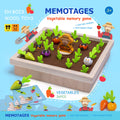 Fun Vegetable Memory Chess Game Farm Pull Radish Board Game Children's Wooden Toys Enlightenment Early Education Educational Toys