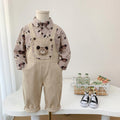 Baby and children's long sleeved shirt and overalls two-piece set