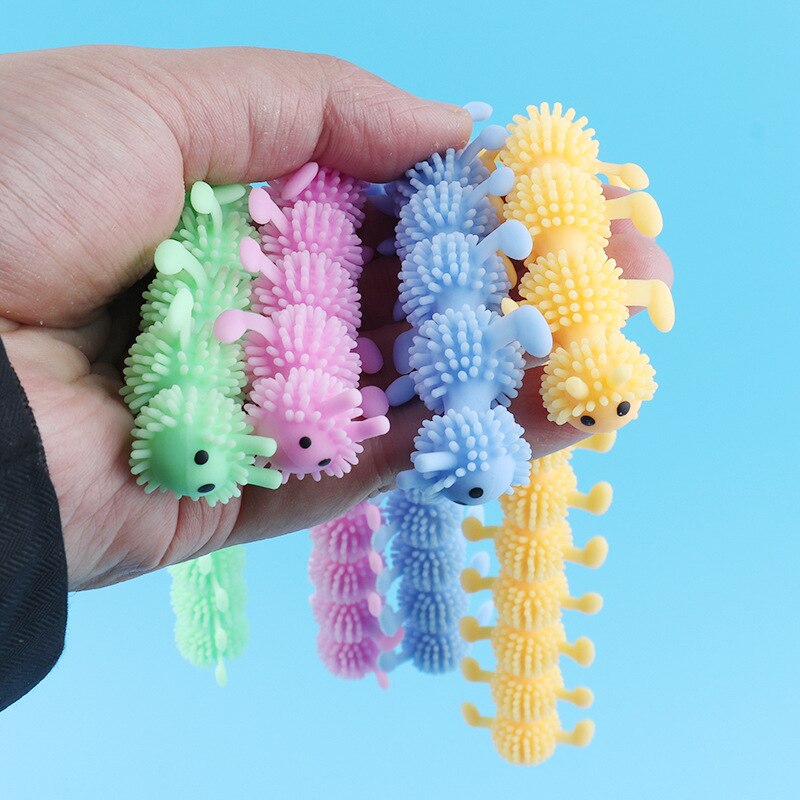 1pc 16 Knots Caterpillar Relieves Stress Toy Physiotherapy Releases Stress Fidget Toys Personalized Gift Juguetes Toys For kids