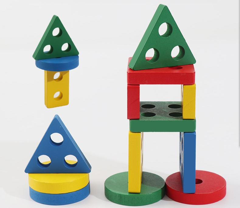 Colorful Geometric Shapes Matching Toys For Children Early Learning Exercise Hands-on Ability Montessori Educational Wooden Toys