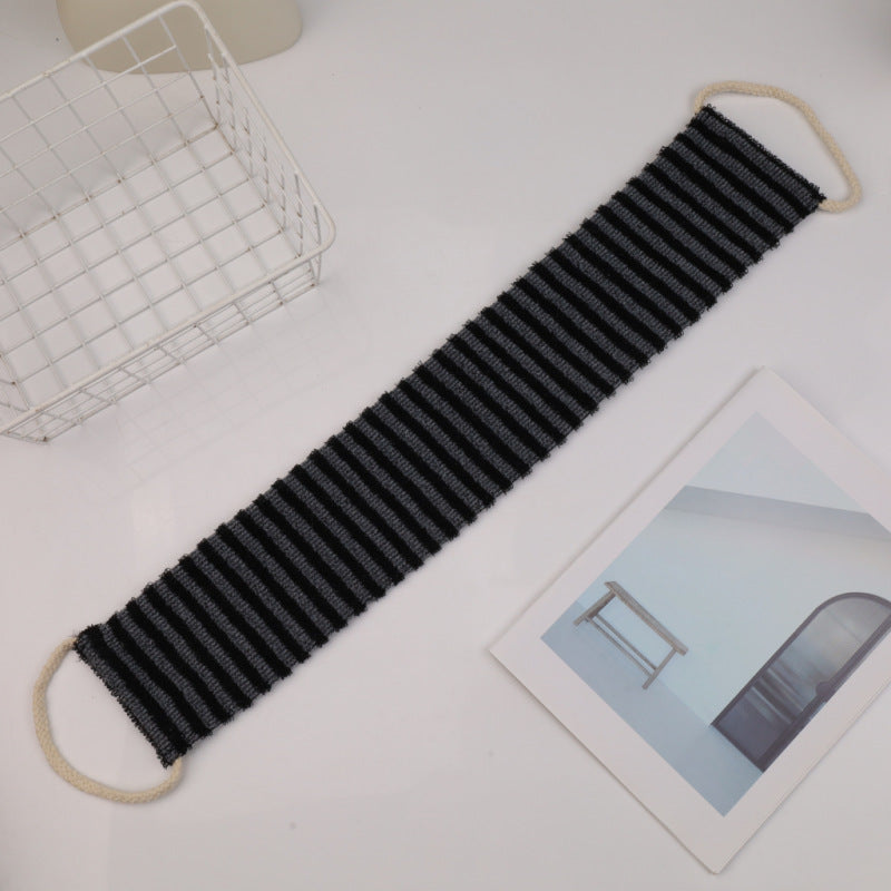 Striped Bath Scrubber Long Strip Nylon Sauna Towel Thickened Adult Back Scrubber