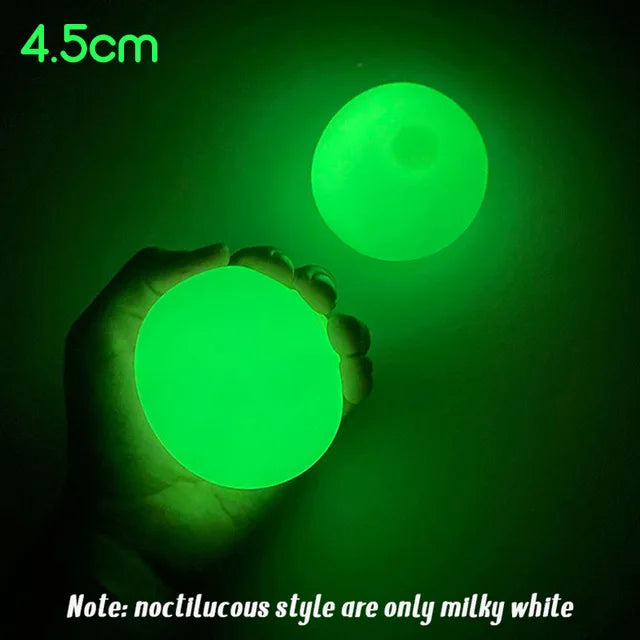 Kids Toys Stick Wall Ball Stress Relief Toys Sticky Squash Ball Globbles Decompression Toy Sticky Target Ball Catch Throw Ball