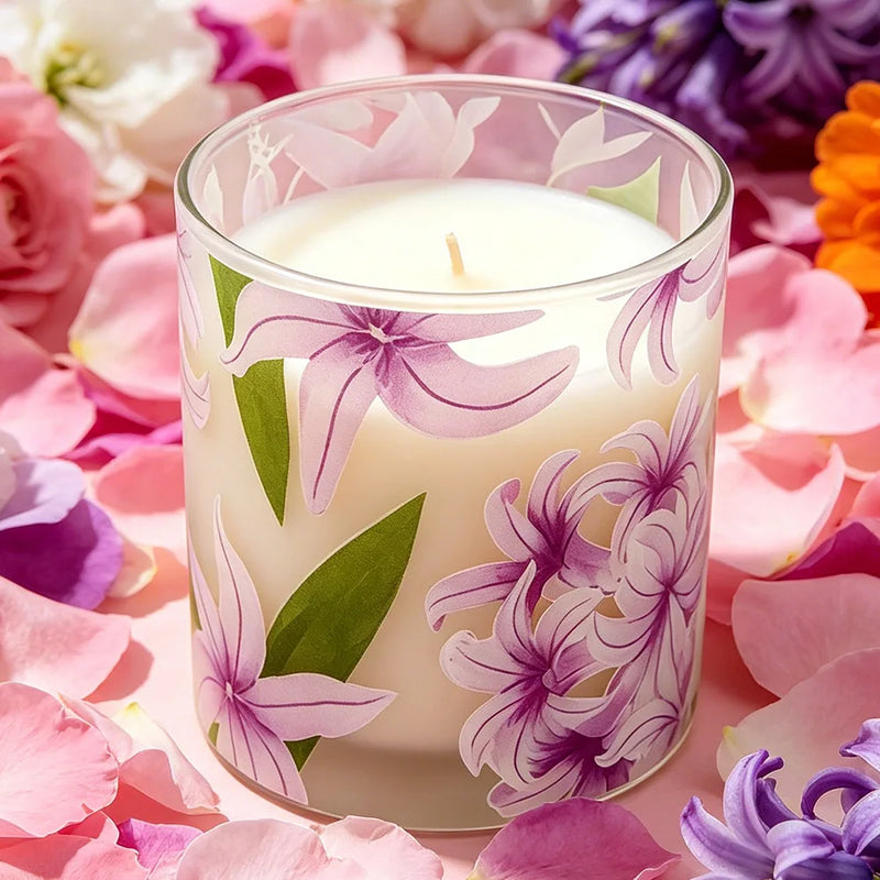 Scented Soy Wax Candle 60-Hour Burn in Matte Glass Jar