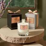 Round Glass Jar Soy Wax Scented Candle Aromatherapy Home Decor
