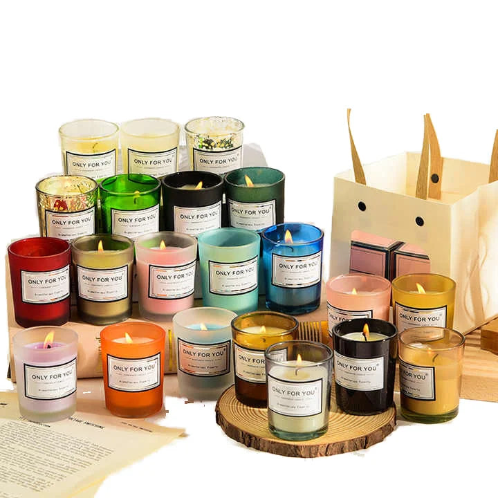 Scented Soy Wax Aromatherapy Candle in Small Glass Jar