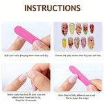 Almond Press On Nails Summer Fruit Design 10 Piece Set
