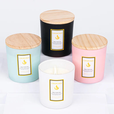 Embossed Cup Soy Wax Scented Candle with Lace Edge 40-Hour Burn