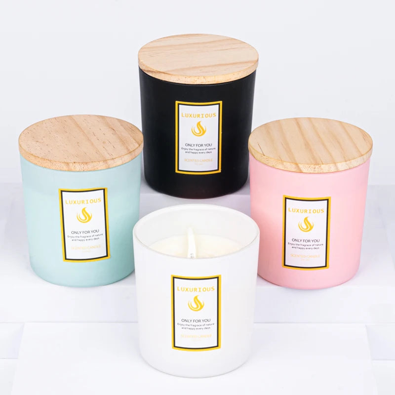 Embossed Cup Soy Wax Scented Candle with Lace Edge 40-Hour Burn