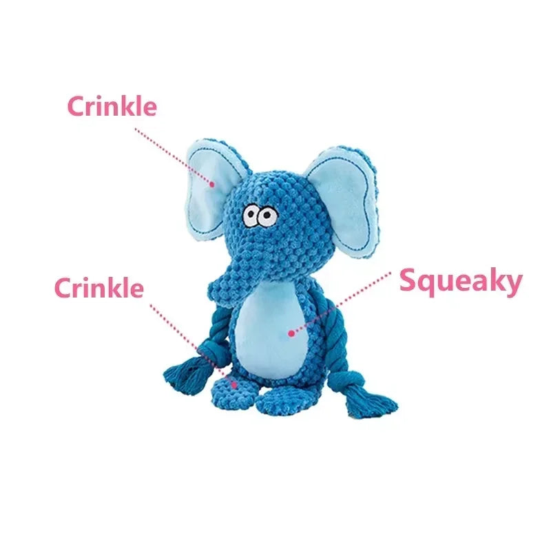 Stuffed Raw Small Joint Dog Plush Chew Toy Indestructible Bite Resistant Sound Puppy Squeaker Dogs Rattle For Pet Toys Supplies