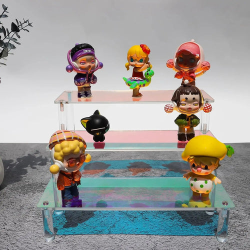 Acrylic Display Stand, 3 Tier 30X8cm Iridescent Display Risers，Perfume Organizer, Dessert Stand, Ornament Display Stand